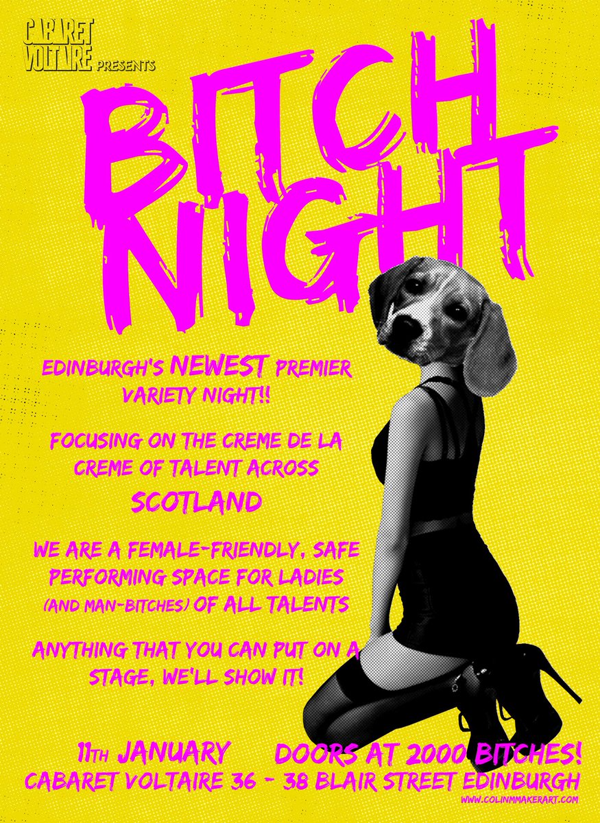 GetBitchin's tweet photo. Oh, whatโs that? Only the poster for the very first Bitch Night on the 11th of January!
Act announcements will follow shortly! Keep an eye out for that and KEEP BITCHIN!
#edinburgh #variety #night #comedy #bitchnight #event #poster https://t.co/Ec8tjFmL2M