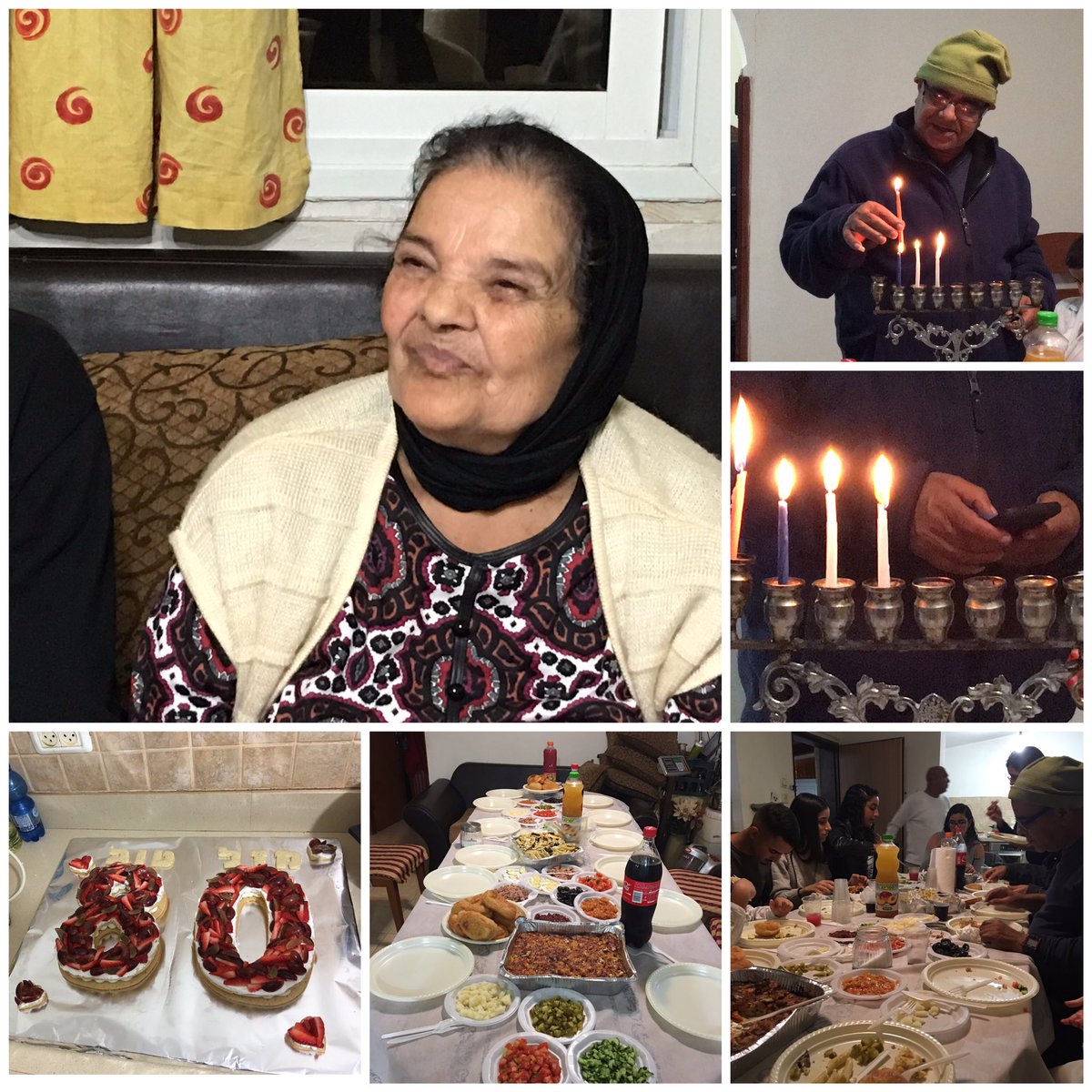 Batelita's tweet photo. Celebrating my old lady 80!! #thirdcandle #Hannukah ๐๐ https://t.co/apKglNHhrL