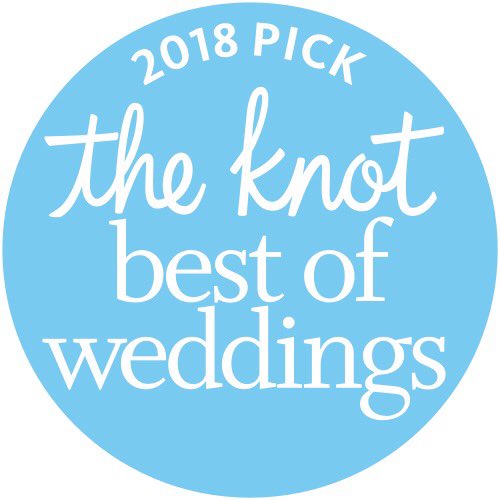 We won <a href="/theknot/">The Knot</a> Best of Weddings 2018! Thank you to our amazing brides for reviewing + nominating us for this award! No better feeling than loving what you do, and receiving positive feedback from our clients on their experience at Blue! 🎉💙