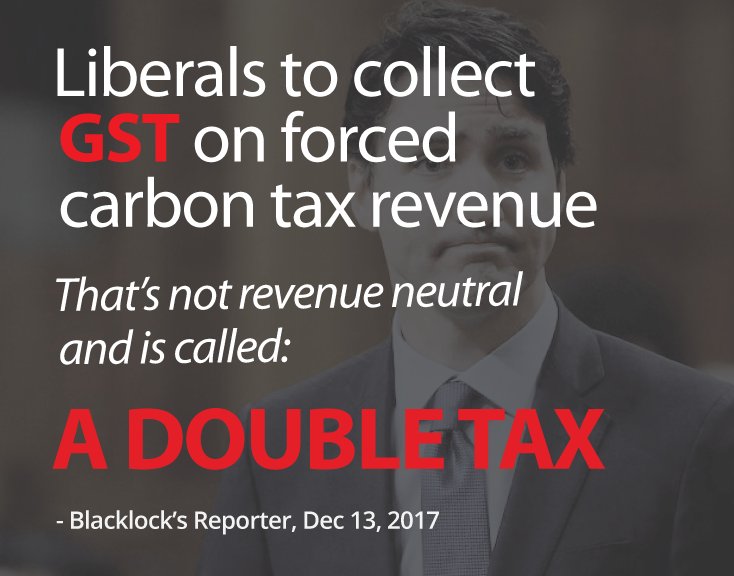 BradWall306's tweet image. Trudeau Liberals will tax their forced carbon tax..so any carbon fees collected will also be charged GST.
 
A double tax.
 
Tory MP @RobertSopuck tried to stop this tax on a carbon tax with Bill C-342. It was defeated.
 
So much for a revenue neutral carbon tax...
