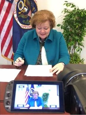 USEEOC's tweet photo. As we mark the ADEA@50, my hope is that we remember the basic purpose of the age discrimination act, that ability matters, not age.” Acting Chair Lipnic delivers a powerful msg of support for the ADEA@50. https://t.co/zvP9BHpX5P #ADEA50 #AbilityNotAge #EEOC https://t.co/v3AOTkSEx4