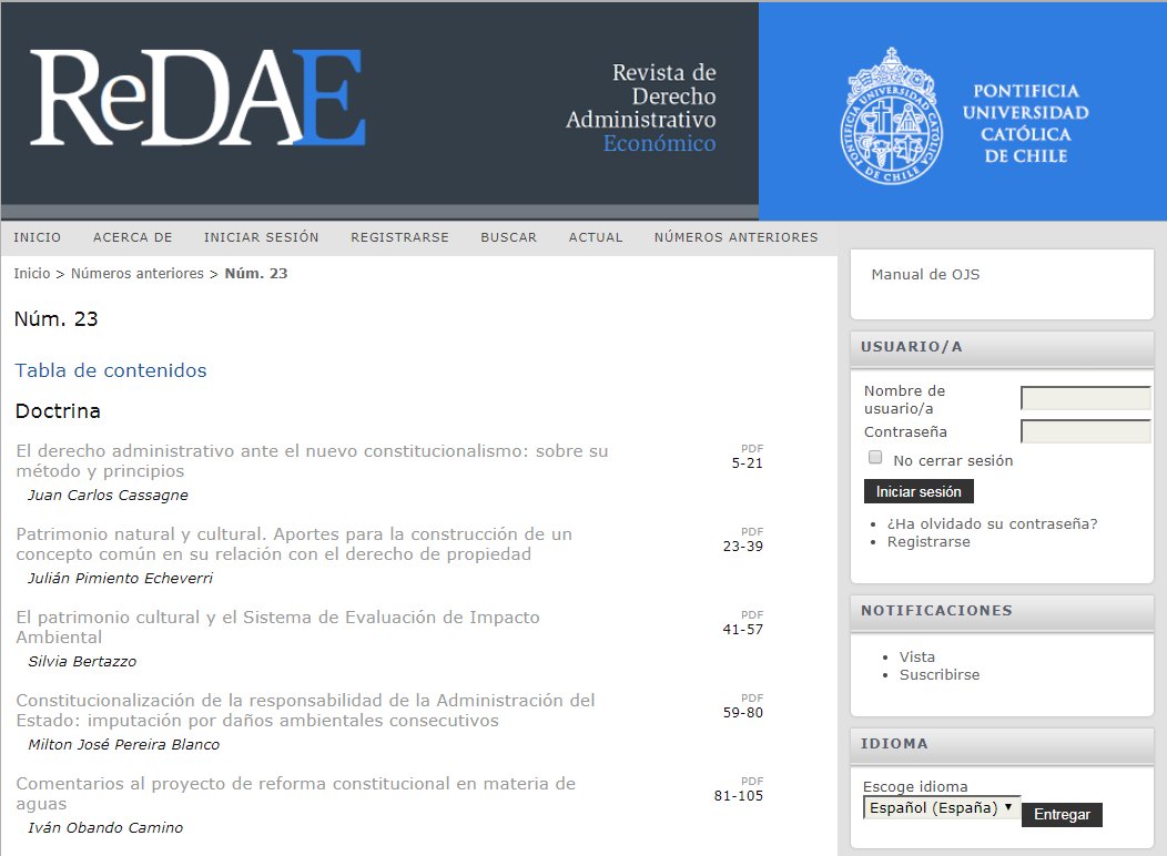vergara_blanco's tweet image. El N° 23 de la Revista de Derecho Administrativo Económico #ReDAE ya esta disponible en versión online: goo.gl/8nPTzq método, principios, patrimonio, responsabilidad del estado, derecho de aguas, desalación de agua marina, ¡entre otros!