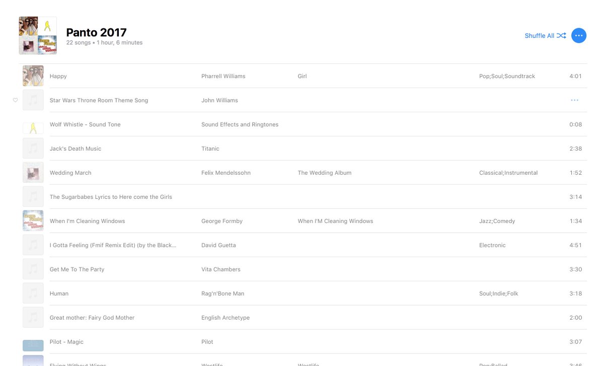 Nelkcarps's tweet photo. Twenty-two tracks loaded into iTunes ready for tomorrow's @POWFS Panto! Plus... one very special live performance. #POWKylie #InspiredToLearn https://t.co/dhQtXDnnUo