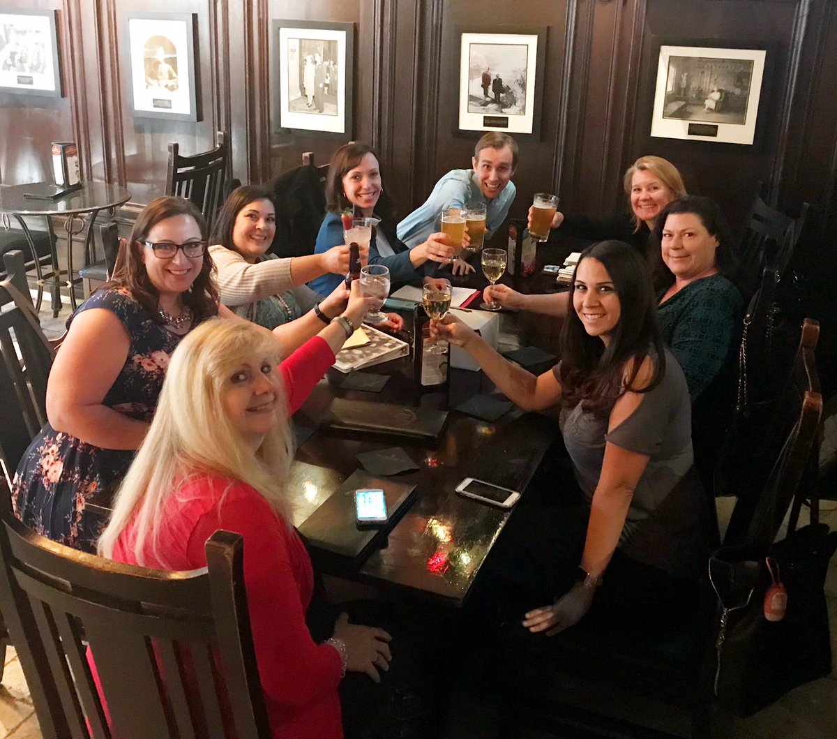smpsie's tweet photo. SMPS IE Board Members toasting to our first successful lunch program! Thanks to all who attended! https://t.co/EyTlB0BQ09