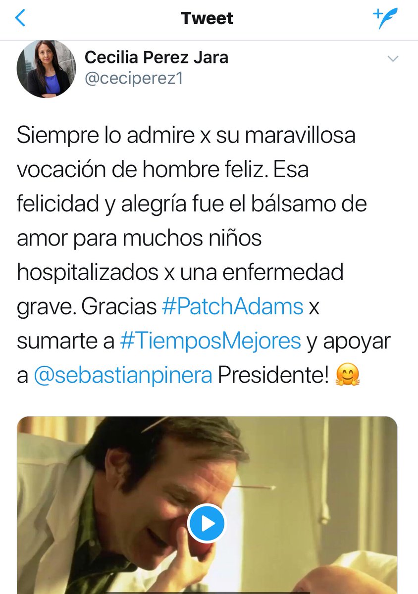 KarolCariola's tweet photo. Jajajajajaj 🤣🤣🤣 lo que hace la desesperación.... Alejandro @guillier suma y suma nuevos apoyos a su candidatura y @sebastianpinera tiene que inventarlos como el de #PatchAdams #PiñeraDesesperado #PiñeraMiente https://t.co/r6QfH19OLR