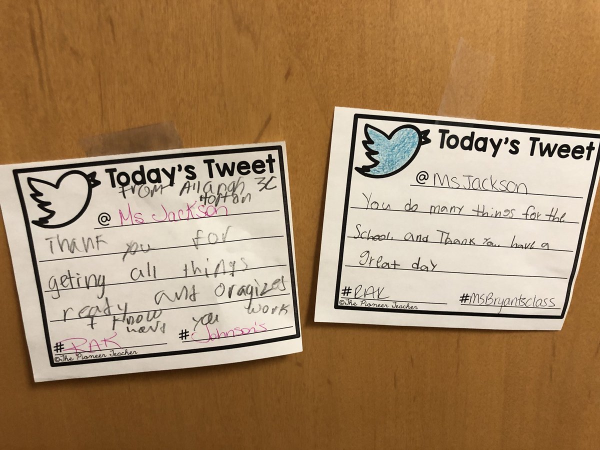 A_TeamJackson's tweet photo. Thank you @NccaeJohnson and @NBryant_NCCAE for the #NCCAErandomactsofkindness notes! The 3rd Grade is creating a culture of kindness @NCCAElementary https://t.co/FReVELEgTA
