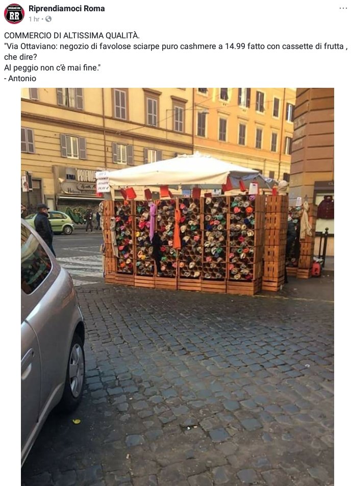 gq_gianni's tweet photo. Bancarella tipica #fognaria, #tollerata e #ignorata da chi dovrebbe far rispettare la legge e il decoro a Roma, tutto grazie a @virginiaraggi e  la sua #giunta a #5stelle 😠😠😠😠😠 https://t.co/XgTCb0cufv