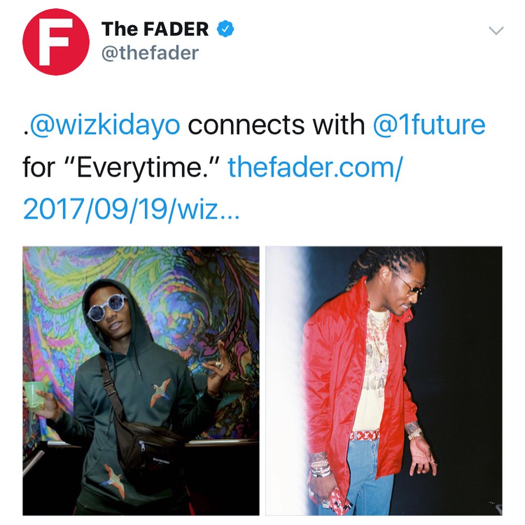 Wizkid and future went on tour together, smoked, partied, and have gangs of records together... Wizkid dropped a song he did with future for free like a boss...