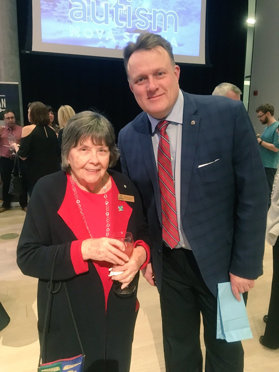 AutismNS's tweet photo. Thank you to @MikeSavageHFX for coming out to the #ANS2017 Open House! Here he is with #AutismNS founder, Joan Craig! https://t.co/OeGF9R5iSQ