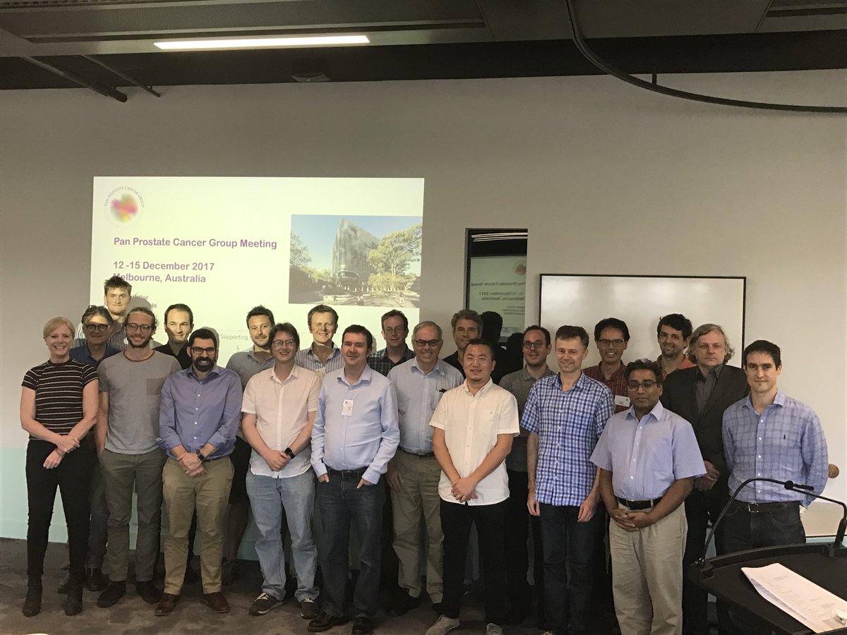 AustProstate's tweet photo. Pan Prostate Cancer Group Meets in Melbourne - discovery and analysis #Genomics #ProstateCancer #research #Collaboration @AustProstate @VicCompCancerCr @unimelb https://t.co/E28oroEwjZ