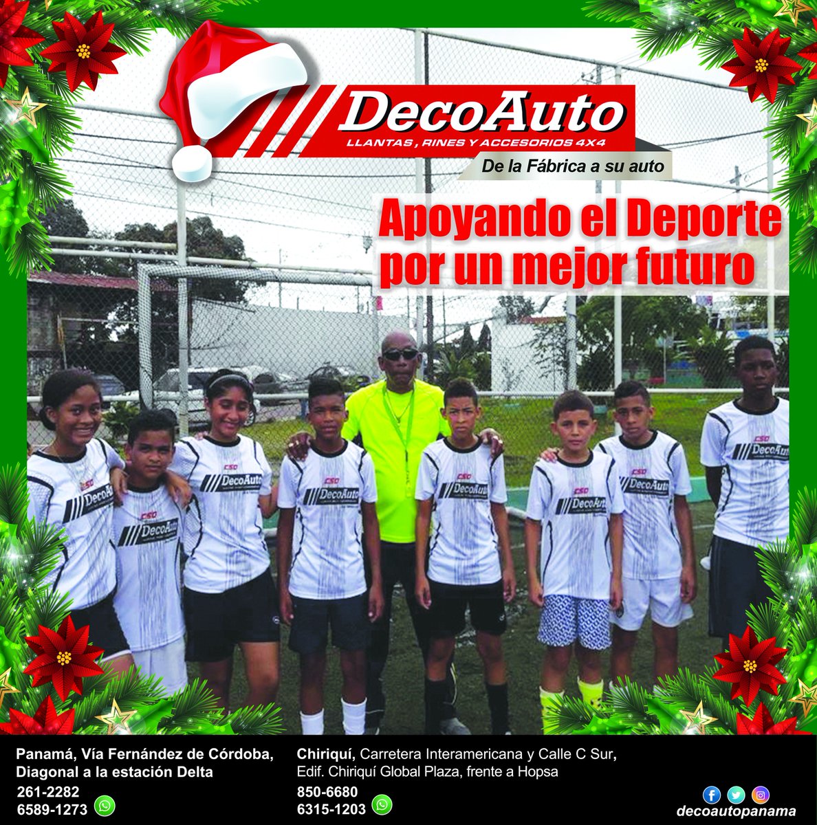 Decoautopanama's tweet photo. Te invitamos a participar de la copa navidad, apoyemos a nuestros niños, lo merecen sembremos esperanza, cosechemos un mejor futuro...#decoauto #panamá #rinespty #llantasnuevas #felizjueves #NavidadAlegre https://t.co/uUszakEji3