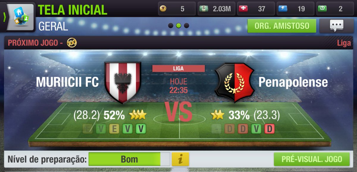 MURIICIIFC's tweet photo. •LIGA•
Jogo pela liga o *MANAGER* deu confiança aos Elenco  reserva.

#AVANTMURIICIIFC 

@ligatopelevenbr @topeleven @topElevenCA https://t.co/8P87XhJ3pI