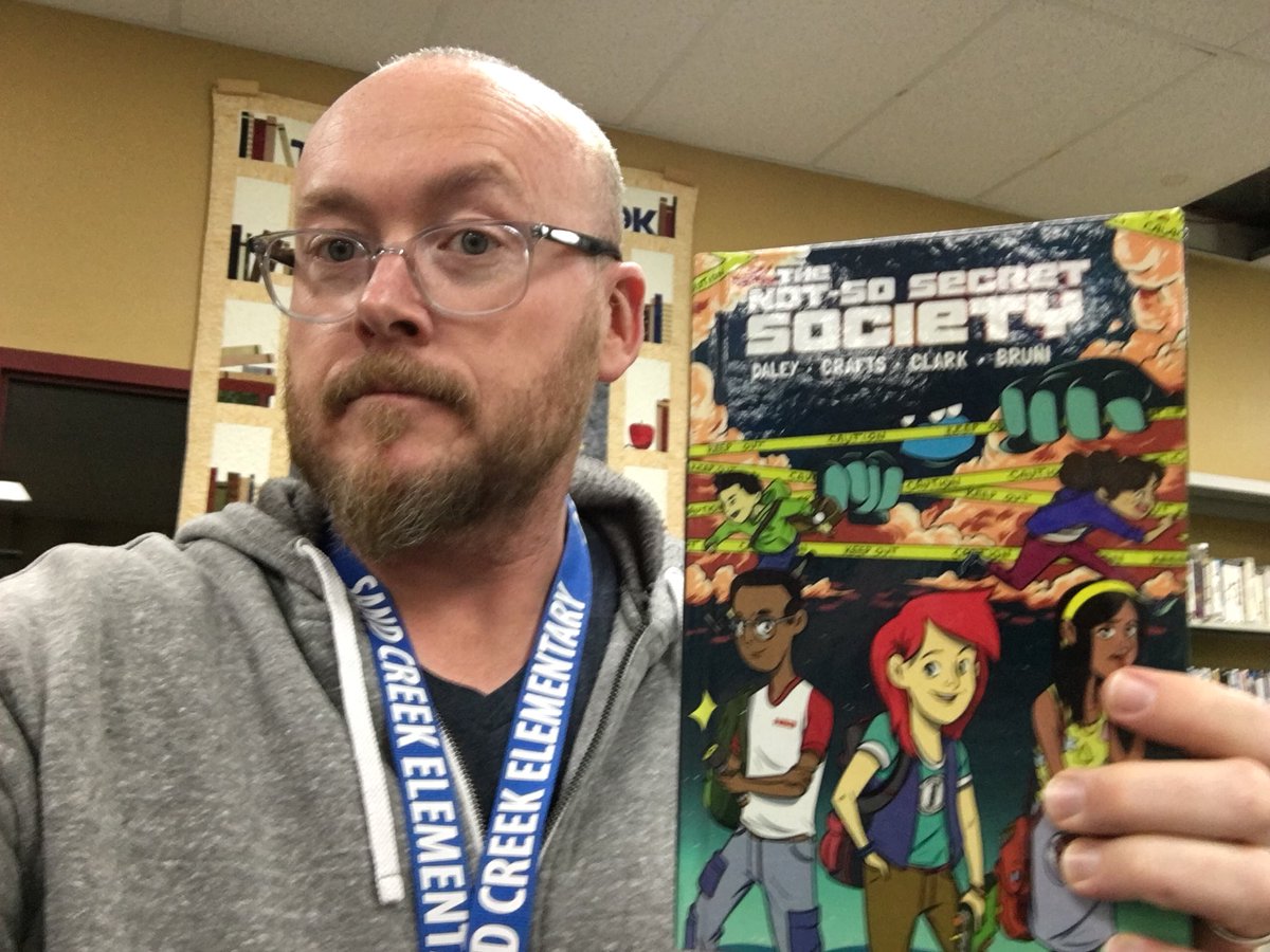 @matthewjdaley <a href="/TeamNS3/">Team NS3</a> We got our brand new library edition of #thenotsosecretsociety today!!! Here <a href="/SandCreekElem/">Sand Creek Elem.</a> who’s ready to read?