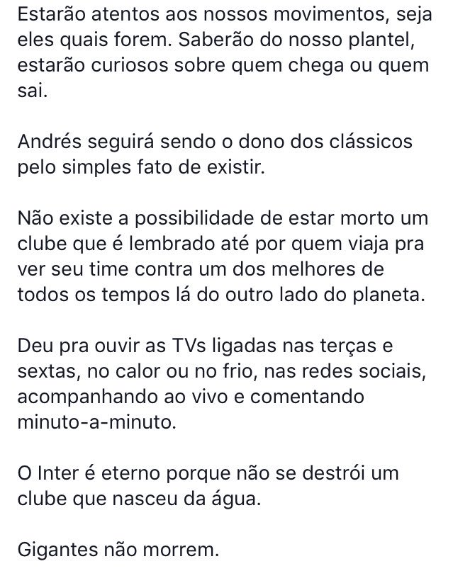 gigsobrelinhas's tweet photo. “Gigantes não morrem. E não importa o silêncio que façamos, de Yokohama a Lucas do Rio Verde, só existe uma certeza: eles vivem de Inter.” https://t.co/Qjp2nvfkcL