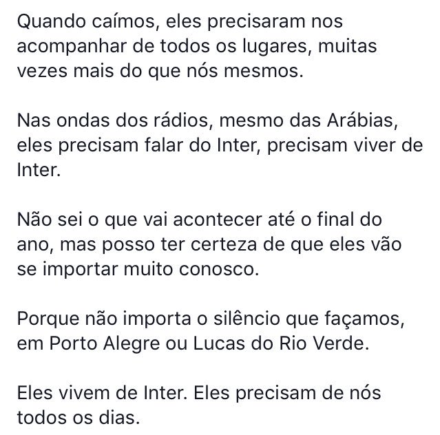 gigsobrelinhas's tweet photo. “Gigantes não morrem. E não importa o silêncio que façamos, de Yokohama a Lucas do Rio Verde, só existe uma certeza: eles vivem de Inter.” https://t.co/Qjp2nvfkcL