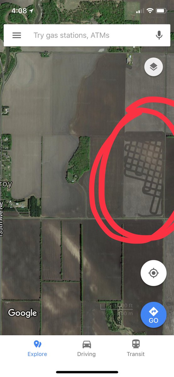KyleGagner's tweet photo. It appears Ruby, our @iRobot roomba, got out and was trying to vacuum this fella’s field. Pretty good battery life to make it as far as she did. https://t.co/g5CmZaJmFR