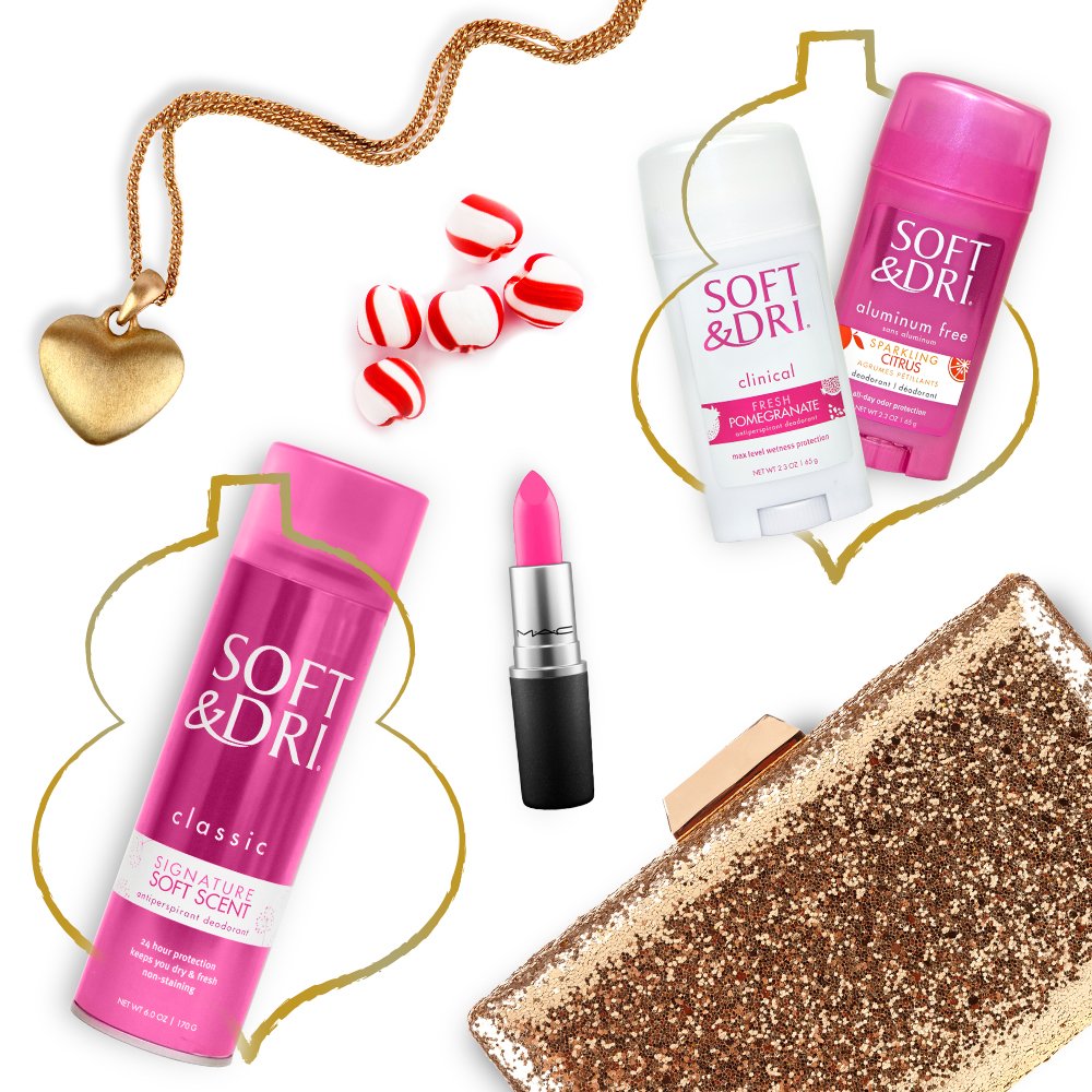 softanddri's tweet photo. Go confidently to parties this season with peace of mind for your underarms! From our Aluminum-Free deodorant to our Classic and Clinical antiperspirants, you can rest assured that you'll stay fresh as a holly berry all night long. Find your match here: https://t.co/Z4doUFz36T https://t.co/rR6YsD7dZ1