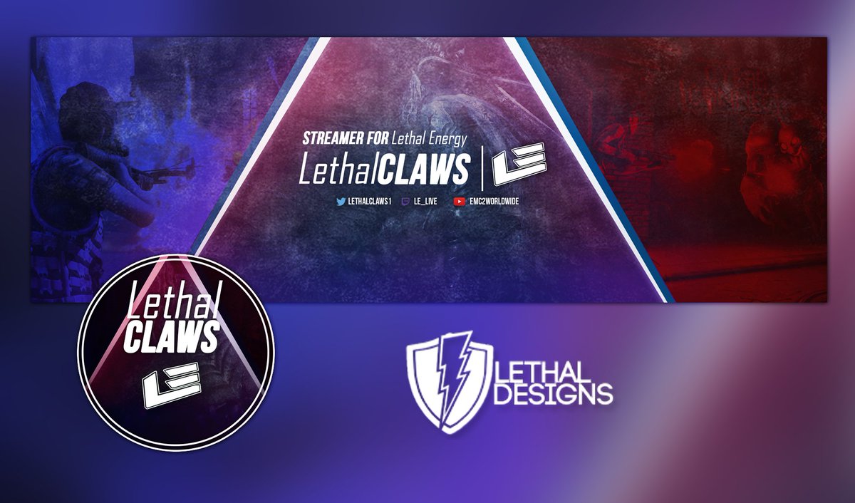 Lethal_Studio's tweet photo. new twitter revamp for @LethalclaWs1 @LethalEnergy @Lethal_Haze https://t.co/gPBQzpX5pI
