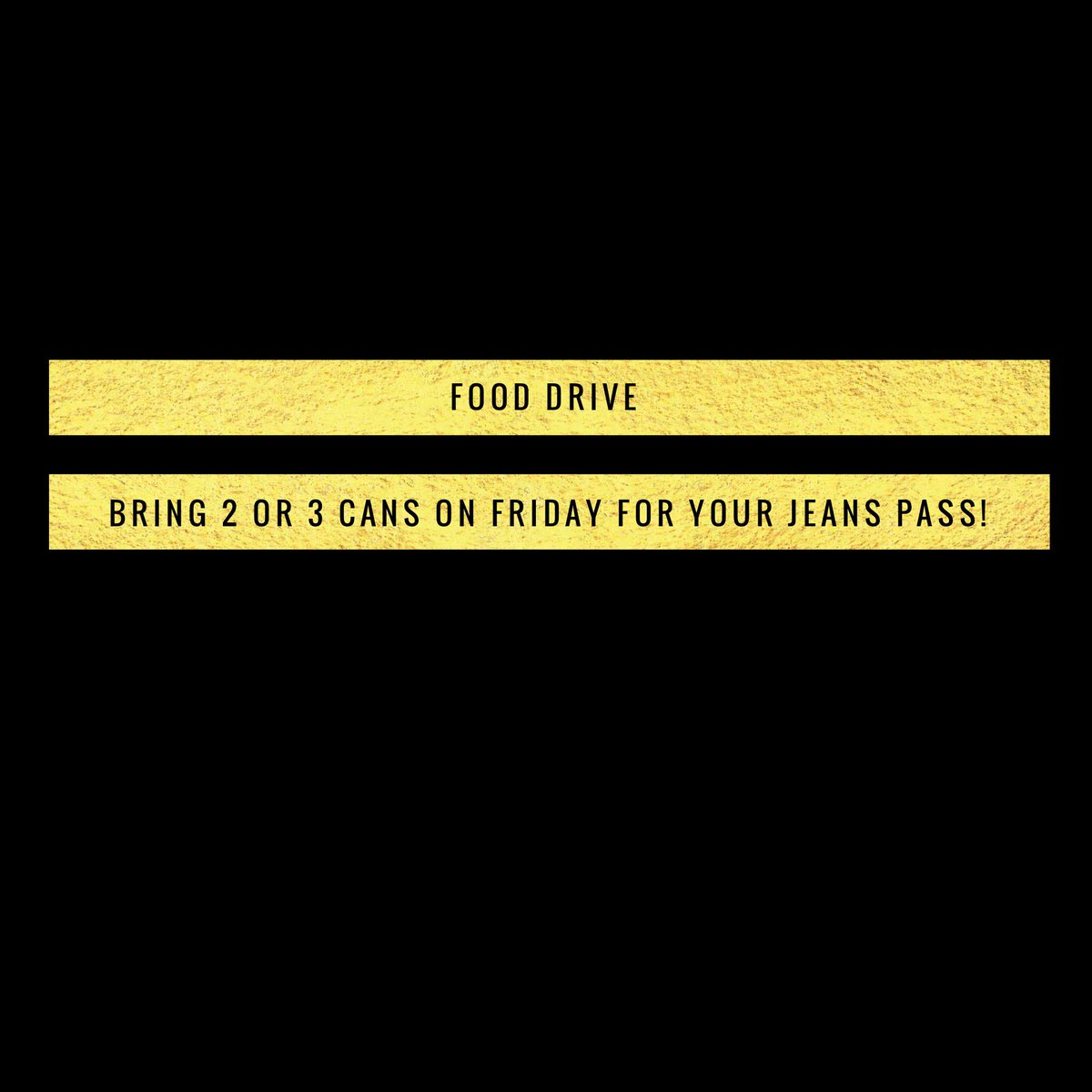 NMHSStuCo's tweet photo. Bring your 2 or 3 cans tomorrow to wear jeans! We need a lot more for the food pantry! https://t.co/igij863Fs7