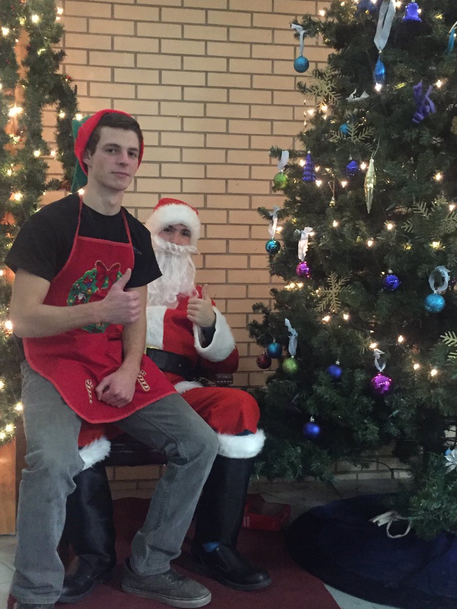 SenoraHowe's tweet image. Happy holidays from Santa and student council!