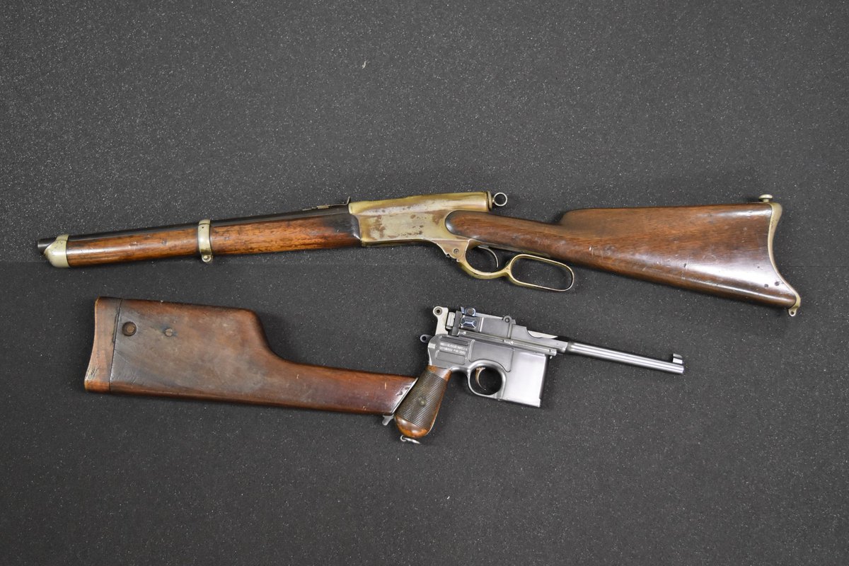 codyfirearms's tweet photo. Guns of the Old West: Sci-Fi Edition. The C96 earned it's sci-fi cred as Han Solo's DL-44. The Gama lever action has yet  to be featured in a movie but we think it looks the part https://t.co/Mgd1TAYvSE