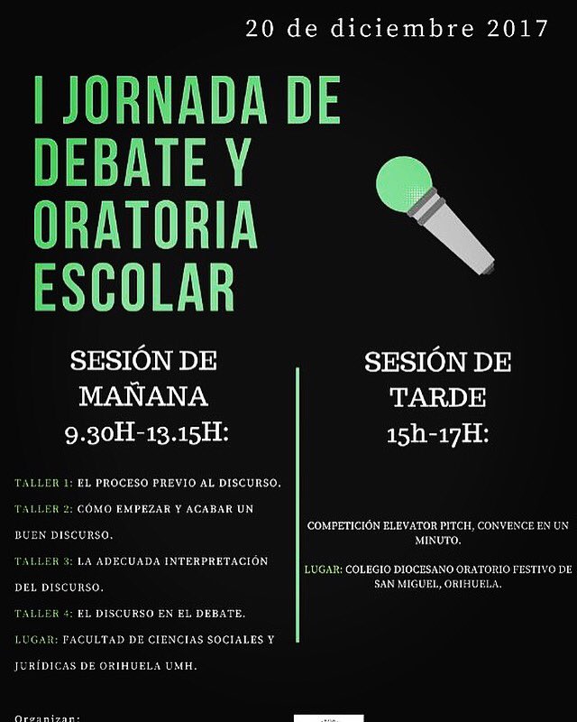 OratorioFestivo's tweet photo. I jornada formativa de debate y oratoria escolar en el @OratorioFestivo. Estamos que no paramos... #DebateEscolar #oratoria #UMH #100fsm https://t.co/JJlDDpukWU