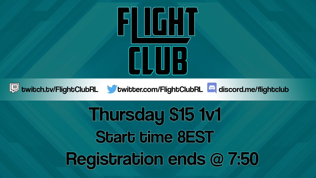 FlightClubRL's tweet image. Double elimination $15 1v1 tournament tonight! Registration closes in about an hour and a half.  smash.gg/fc41