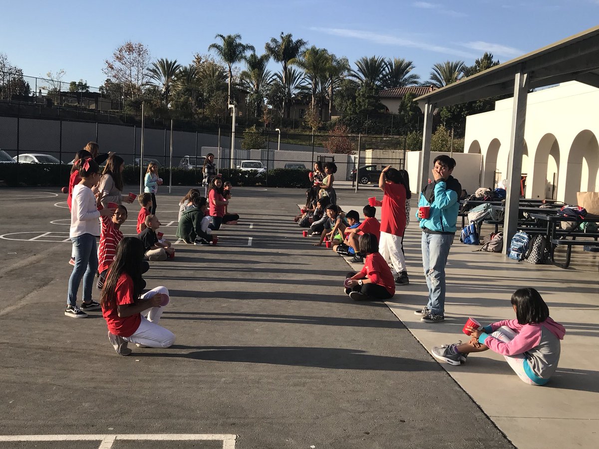 MenasClass's tweet photo. Our version of a snowball competition in Chula Vista during 80 degree heat https://t.co/AOmeFE17ck