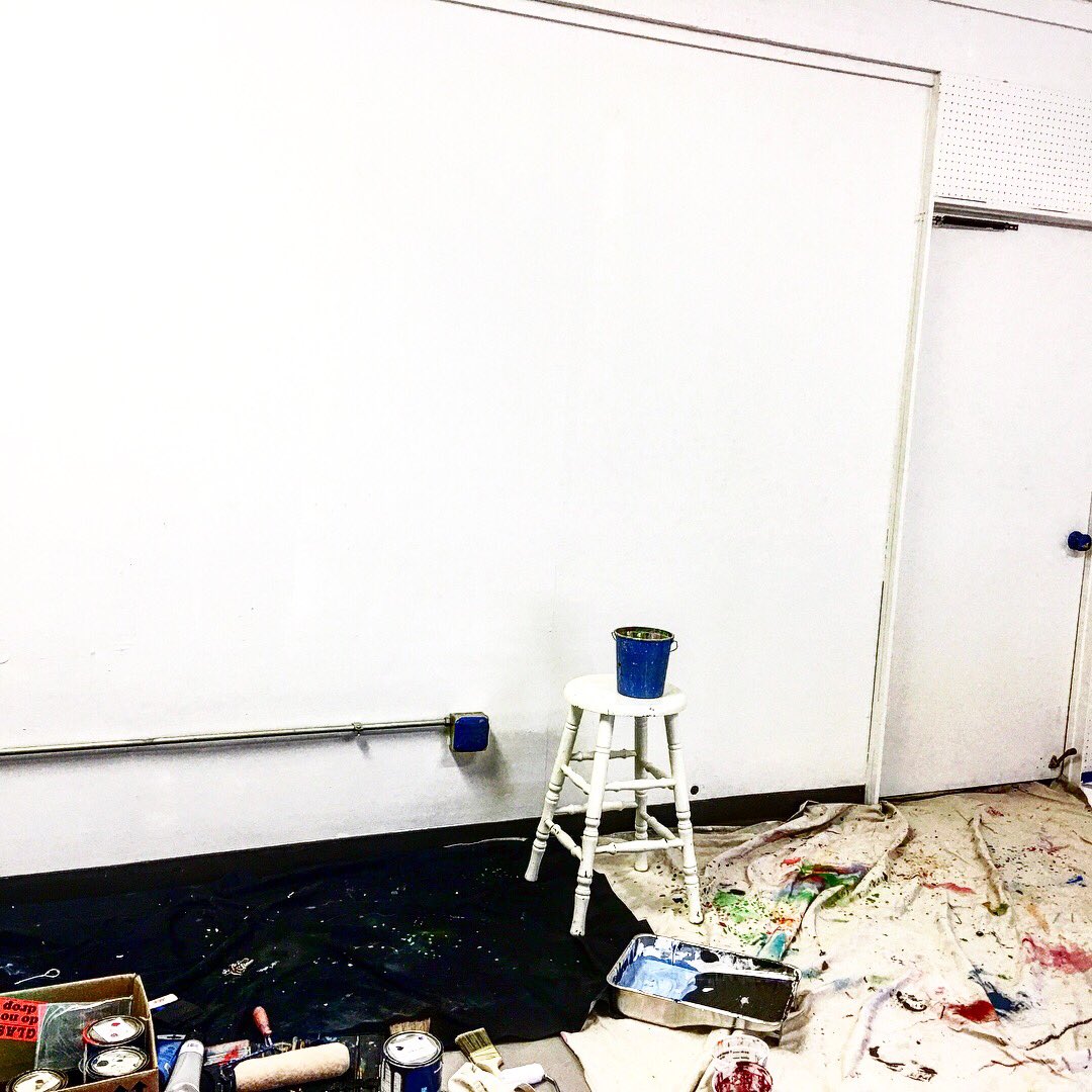 wildbuff's tweet photo. In progress. | #bbqshop #artproject #mural #staywild https://t.co/DeYnm3y2IC
