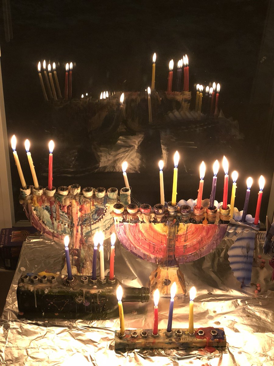 KaminskiMed's tweet photo. And on the third night of #Chanukah we celebrated traditionally with great Thai take out from Koon Thai, candle lighting & again the Adam Sandler Chanukah song #HappyHolidays #ThirdCandle #tradition https://t.co/imCJW65o6W