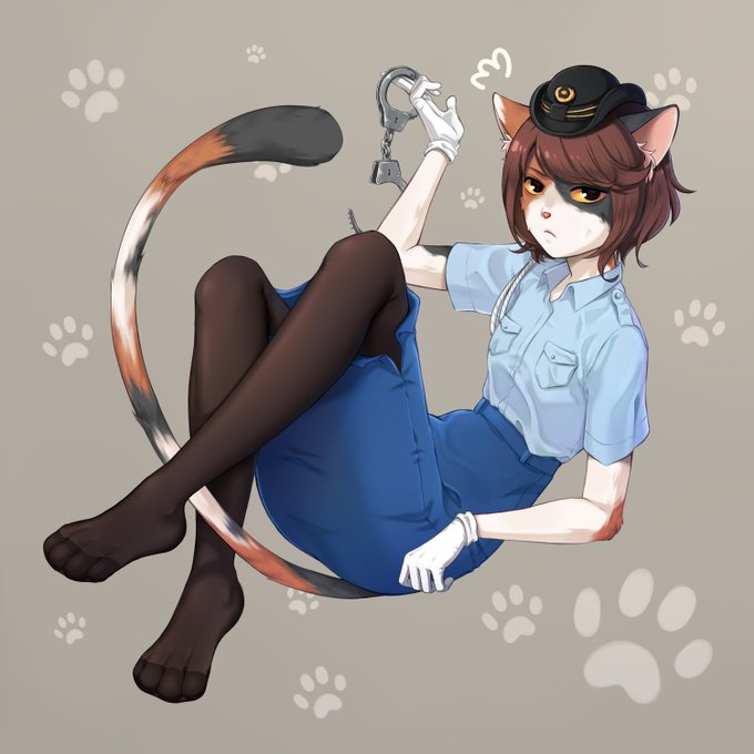 Purrice! You are under mewrrest! ;3
First time drawing furry 