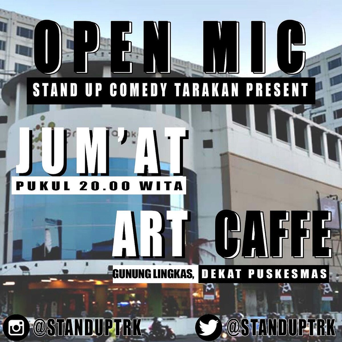 Jgn lupa malam ini ramaikan #Openmictrk <a href="/StandUpTRK/">Suc Tarakan</a> jam 8 mlm di art cafe. Gratisssss...