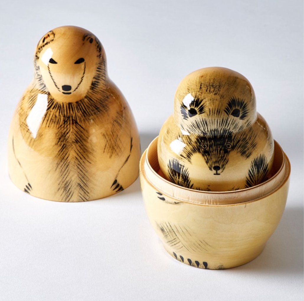 #Advent14 There's something irresistible about this Russian Bears Matryoshka from <a href="/TheConranShop/">The Conran Shop</a> - made in linden wood and finished in lacquer #AdventCalendar #Christmas #matryoshka