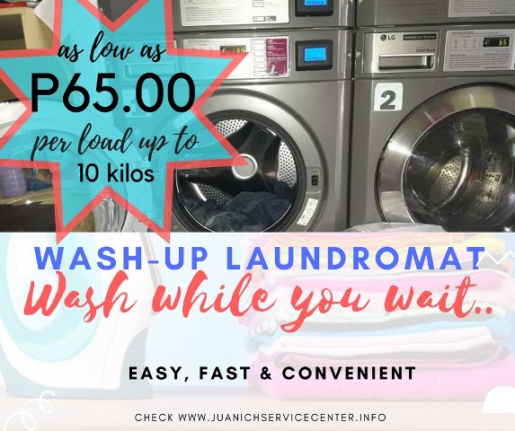 maydeemydz's tweet photo. Come and visit Juanich Service Center – Wash-up Laundromat located at Purok Durian, Barangay San Miguel Tagum City. Wash-up for as low as P65.00 per load/10kilos and experience our fast, efficient &amp; affordable services.
#juanichservicecenter
#washuplaundromat https://t.co/ZS4cxMD1Fj