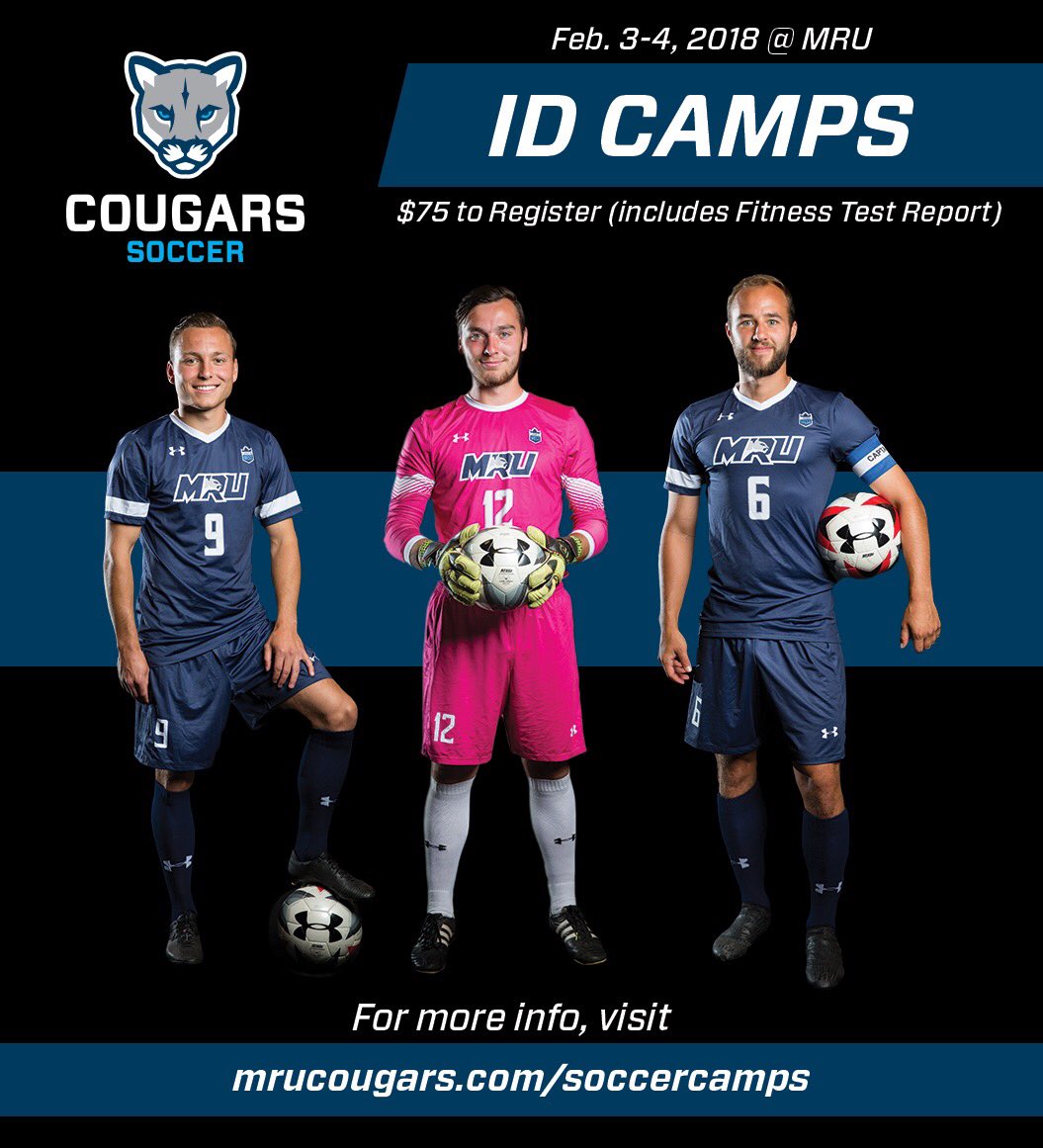 mrumsoc's tweet photo. ID Camp Feb 3rd-4th, 2018. A chance to showcase your skills and learn about the Cougars Men’s program. Limited spots, register now! https://t.co/aBrlkB6dQe