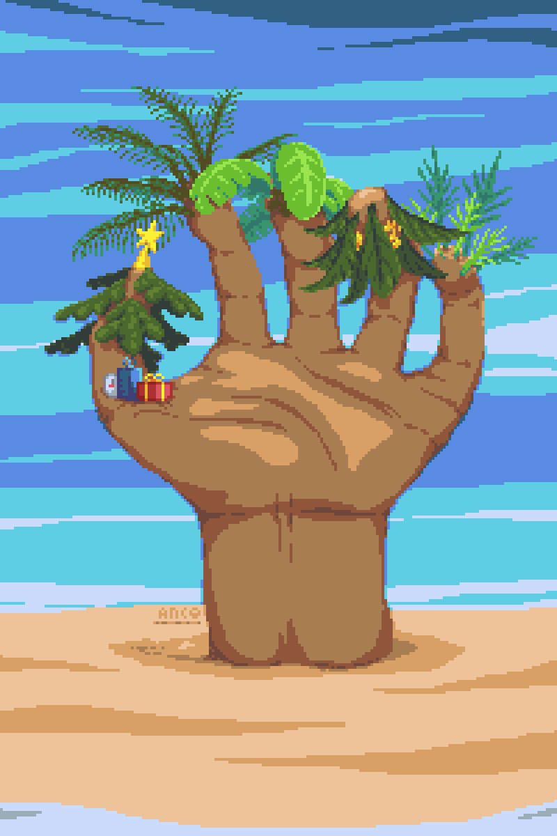 windfallapples's tweet image. I suppose I will give this #pixel_dailies thing a go. My first attempt!
Today's theme is #palmtree and in the spirit of misinterpretation, here is my submission.
There are many things I could have done better and feel free to point them out! :y
@Pixel_Dailies @ASEprite #pixelart