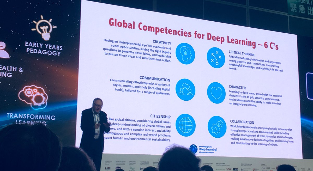 imjamiechiu's tweet photo. How do you stop students from surface learning, becoming bored, and disengaged? Exciting keynote from @MichaelFullan1 #AISC17 #LTE17 https://t.co/eeMzu6utm7