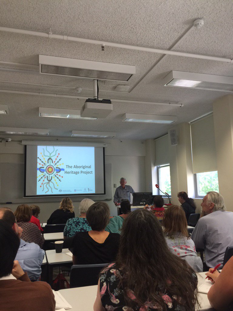 DrAmyRoberts's tweet photo. Peter Sutton talking about 'The Aboriginal Heritage Project' #shiftingstates #adelaide #DNA @SAMuseum https://t.co/Y5YwsCJdgH