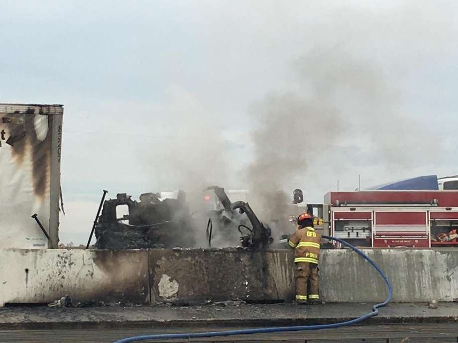 KristasBeat's tweet photo. DPS: I-10 eastbound remains closed after 18-wheeler wreck, fire near FM 1442 shut down the interstate at 12:30 today: https://t.co/FWp5nrytm3 #SETXNews https://t.co/vXnnHLHNUy