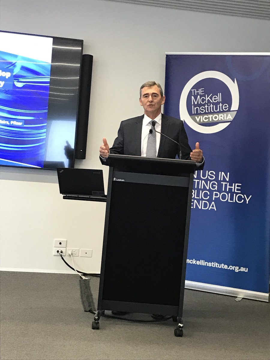 MTPConnect_AUS's tweet photo. The Hon. John Brumby launching the @McKellInstitute ‘Bio-Savvy’ Report sponsored by @pfizer , on how Australia can build a stronger biotechnology industry. https://t.co/KVGDuUXlXB