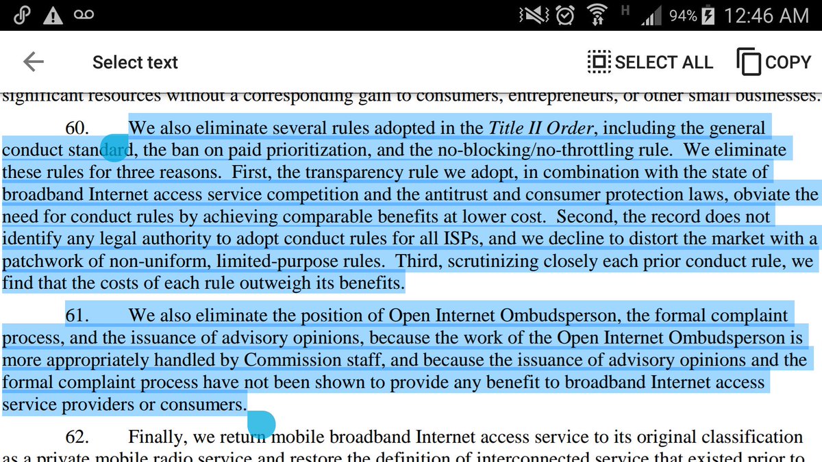 jenjavitis's tweet photo. SYSTEM FOR TAKING COMPLAINTS AGAINST ISPs WAS ELIMINATED! THIS ALSO. HAPPENED. So yeah, when something goes wrong, just call the FCC receptionist. They'll take a message. #NetNeutrality #fightfornetneutrality #SAVENETNEUTRALITY #fuckajitpai https://t.co/AapyDegyaA