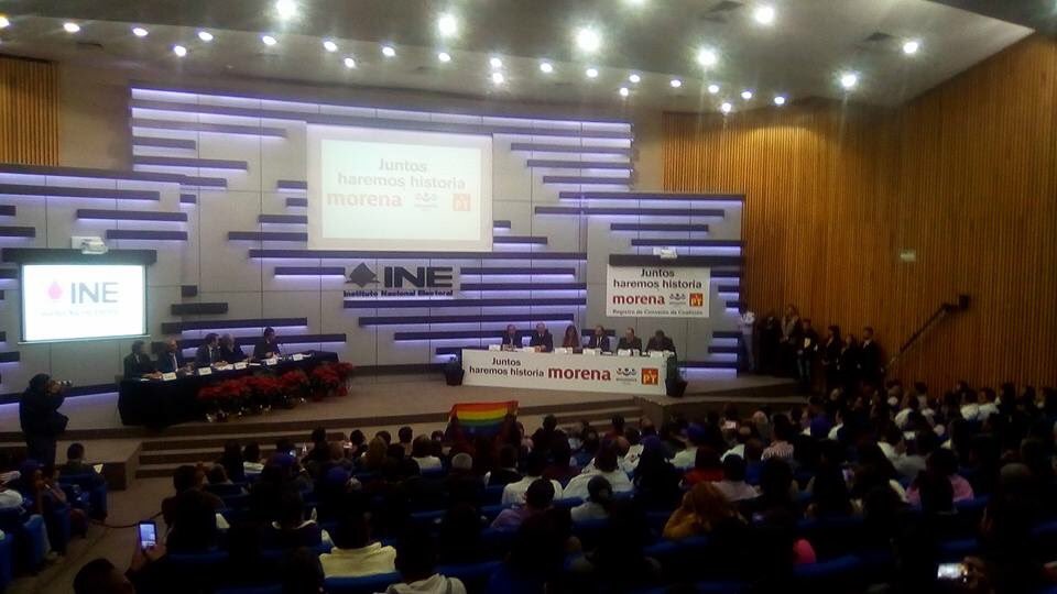 RutaElectoralmx's tweet photo. Partidos: Firma @PartidoMorenaMx, @PESoficialPPN y @PTMexicoNal la alianza electoral "juntos haremos historia" ante el @INEMexico https://t.co/relPJuOS2q