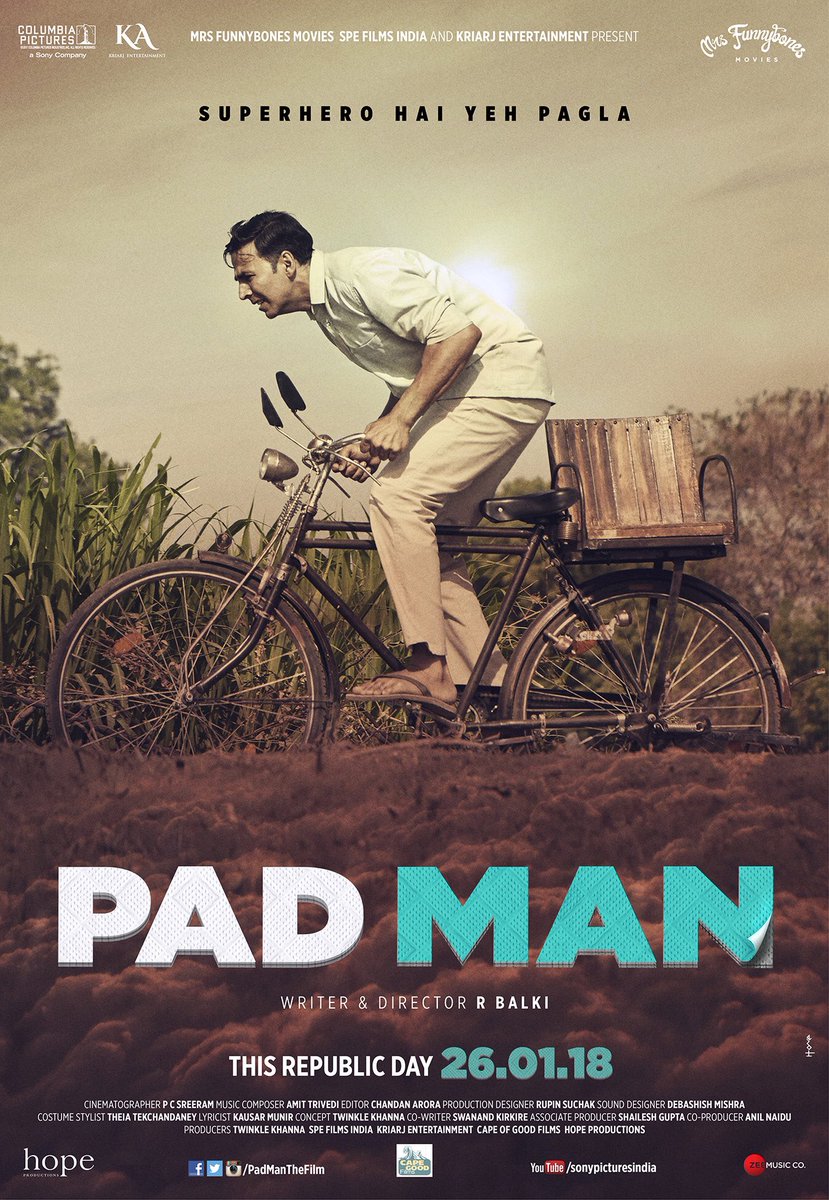 akshaykumar's tweet photo. And it's on the way! #PadManTrailer out today at 11:00 am. 

@PadManTheFilm @sonamakapoor @radhika_apte @mrsfunnybones @SonyPicsIndia @kriarj #RBalki https://t.co/0oIHueyXI2