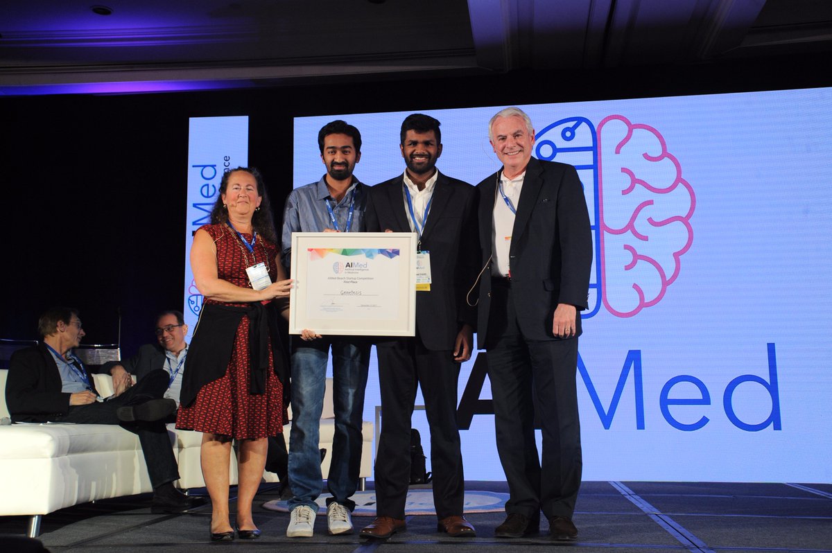 alisadoc1's tweet photo. What a great week for @GenetesisLLC, showing the power of #MachineLearning for diagnosing #acutecoronarysyndrome. Proud of our winning team.Thanks to the organizers of #AIMed2017 for this opportunity! #AI #digitalhealth #startups #innovation @MedTechBoston @VentureBeat https://t.co/jqo5kHuqRz