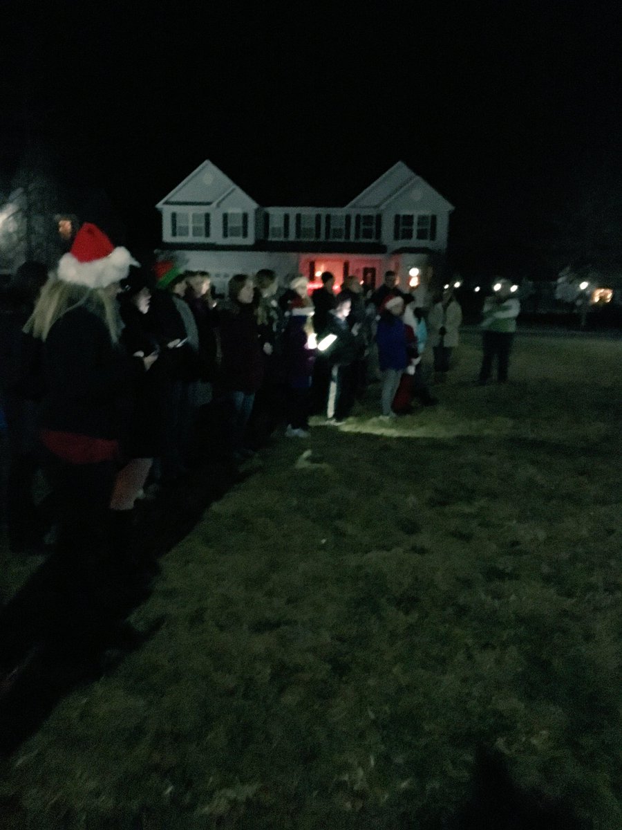 rogerbanko's tweet photo. DES staff and friends caroling around Denton Thursday evening. Thank you Mr. Jester for the “fin”tastic bus ride. https://t.co/5FnYzzbsPS