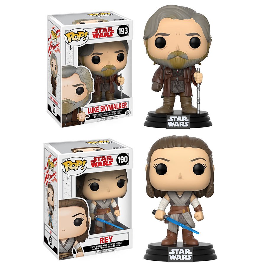 RT &amp; follow <a href="/OriginalFunko/">Funko</a> for the chance to win a Luke Skywalker and Rey Pop! Prize pack! #TheLastJedi