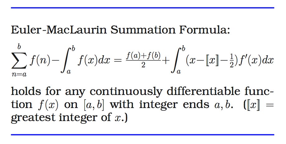 Sam Walters On Twitter The Euler Maclaurin Summation