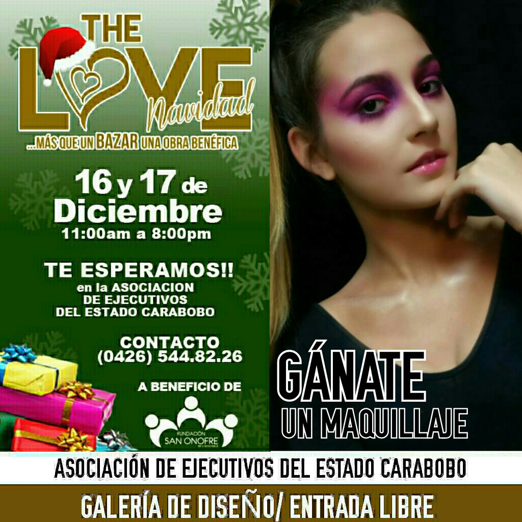 #TheLoveEnNavidad este #16y17 en la #AsociacionDeEjecutivosDelEstadoCarabobo #4Ave #DiseñoVenezolano y #LaborSocial #Navidad Entrada Libre INF 0426/5448226 <a href="/RadiotraficoFM/">Radiotrafico 98.5 FM</a>