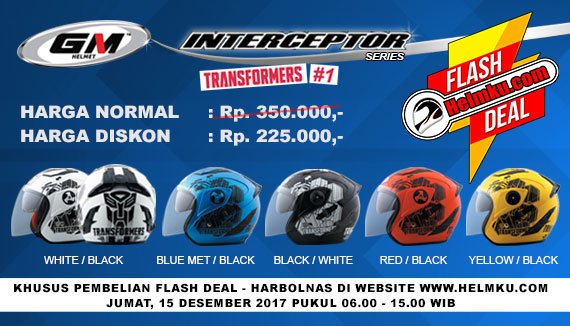 GM_Helmets's tweet photo. Promo HARBOLNAS Masih berlanjut !!!
GM Interceptor Transformer 1 !
Dapatkan segera di https://t.co/B0C7BECNFJ !
#helmgm
#Helm
#helmet
#transformer
#helmetgm
#gmhelmet
#gmhelm
#gmtransformer
#helmgminterceptor
#harbolnas
#Promo
#diskon https://t.co/uRplXDmUt8
