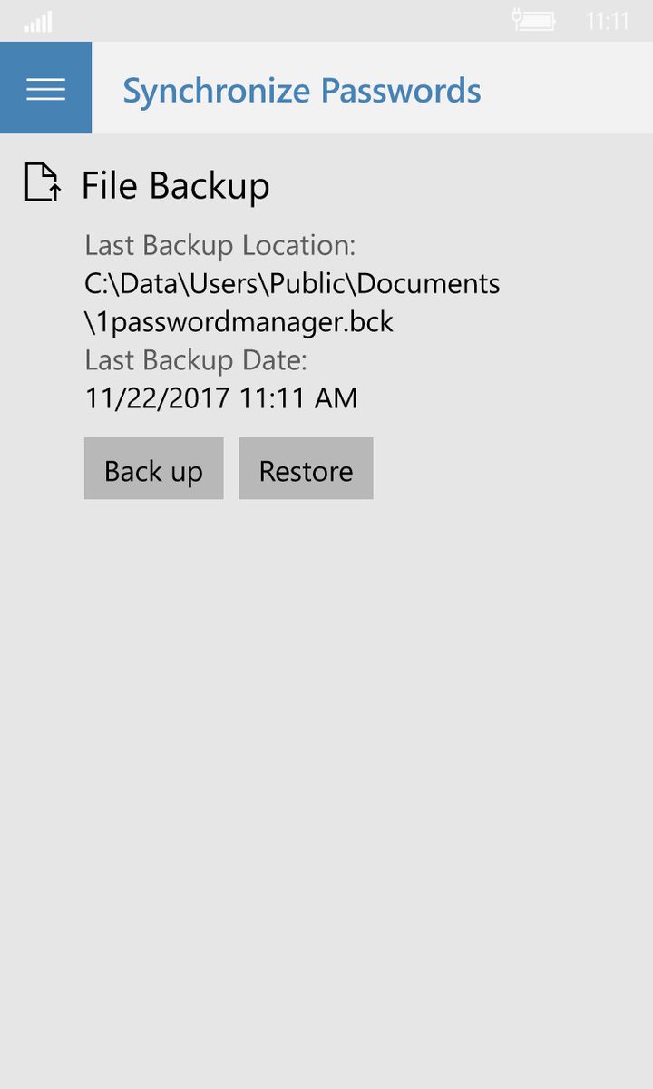 1PasswordManage's tweet photo. #1PasswordManager has just been updated to support #Backup and #Restore feature. Take your #passwords to any #Windows10 device you own!
Check out: https://t.co/BSegpMv42v or https://t.co/kiZmlh2xNd
#WindowsPhone #WindowsMobile #indiedev #Security #passwordmanager #uwp #password https://t.co/ZFAQX9LiTU